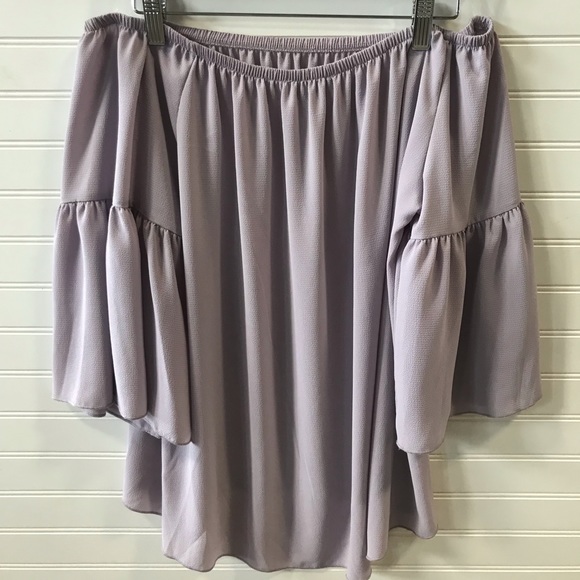 Lavender Off-Shoulder Top - Picture 2 of 3